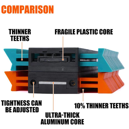 Super Gauge - Adjustable Lock Contour Gauge. Profile Duplicator Alloy Edge Shaping Tool for Wood. Measure Ruler Laminate Tiles