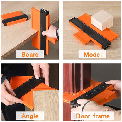 Super Gauge - Adjustable Lock Contour Gauge. Profile Duplicator Alloy Edge Shaping Tool for Wood. Measure Ruler Laminate Tiles